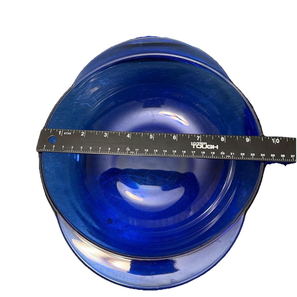 Anchor Hocking Cobalt Blue Round Covered Lidded Casserole Dish 9" 2 Qt Vintage - Picture 11 of 12